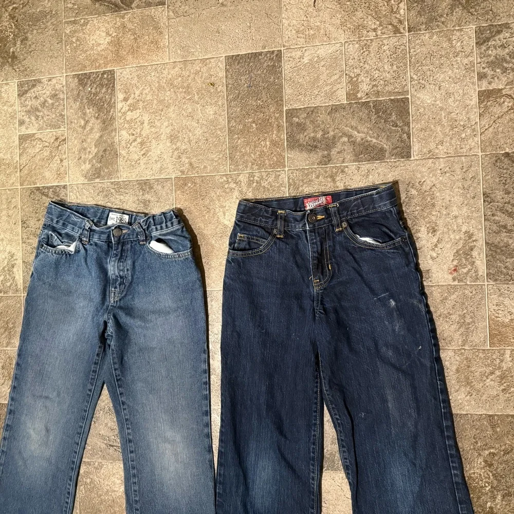 Old Navy and place girls Relaxed Fit Jeans - Light and Dark Blue both size 12